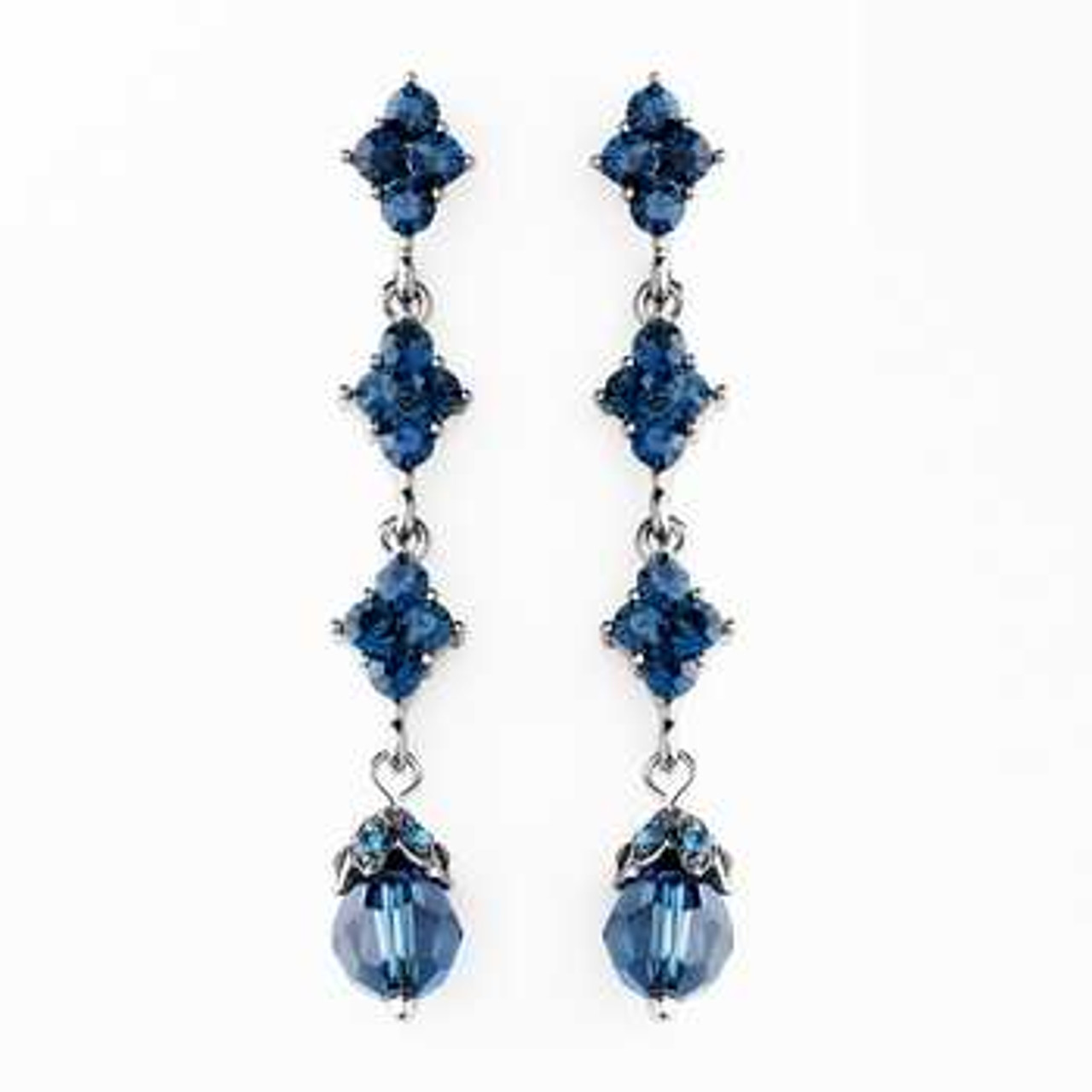Crystal earrings Oscar De La Renta Blue in Crystal - 39860884